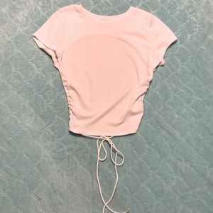 white open back t-shirt